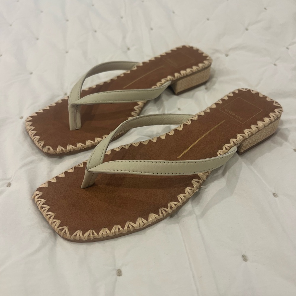 Dolce Vita Barty Sandals White Leather